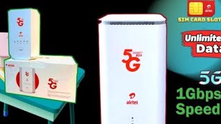 Airtel Airfiber 5G internet 1GBps Speedsairfiber airtel 5g wifi jio5g airtelairfiber [upl. by Felicle287]