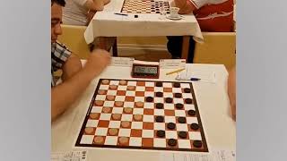 Shvartsman  Kosobudzki European Draughts Championship 2024 [upl. by Arutnev26]