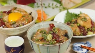 Ryukyu Recipe 3 Ways to Enjoy Marinated Sashimi  Cooking with Dog [upl. by Nylannej]