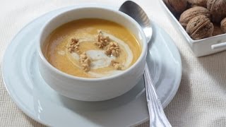 Receta de crema de calabaza y manzana [upl. by Aranaj]