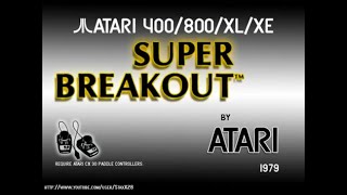 Atari 8bit  Super Breakout Atari 1979 [upl. by Adora862]