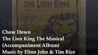 04 Chow Down The Lion King The Musical Backing tracks [upl. by Nileek]