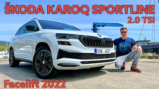 Skoda Karoq Sportline 20 TSI 4x4 Facelift für den SUVBestseller Erster Test  Review  2022 [upl. by Robet]