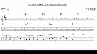 Caçador de Mim  Milton Nascimento 1981 Flute C Sheet music [upl. by Danas]