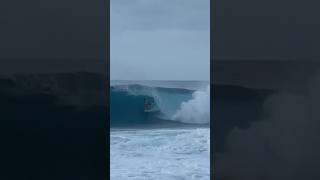 Double Drainers at Backdoor🔥 pipeline hawaii surf oahuhawaii oahulife barrelfest [upl. by Nevai]