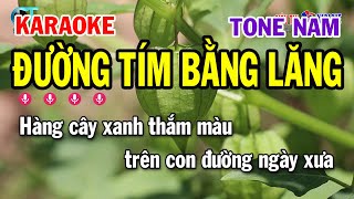 Karaoke Đường Tím Bằng Lăng Tone Nam  Ebm  Nhạc Sống Siêu Thị Karaoke [upl. by Stander578]