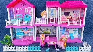 18 Minutes Satisfying with Unboxing Dream Princess Villa Playset，Swimming Pool Toys Review  ASMR [upl. by Annairam]