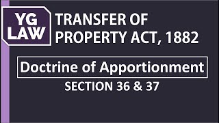 Doctrine of Apportionment  Section 36 and 37  YG Law [upl. by Lewej]