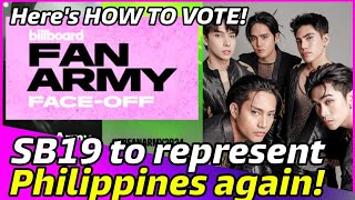 SB19 is back on Billboard Fan Army Face Off 2024 And heres how to vote [upl. by Nyra]