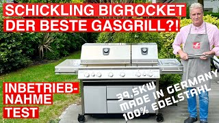 🔥 GRILLBLITZ Schickling BigRocket der beste Gasgrill Test erste Inbetriebnahme Ausbrennen Premio [upl. by Roger770]