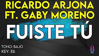 Ricardo Arjona ft Gaby Moreno  Fuiste Tú  Karaoke Instrumental  Bajo [upl. by Ellatnahc]