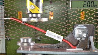 How Strong are Crowbars Hydraulic Press Test [upl. by Xenia]