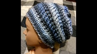 Joyful Road Slouchy Hat Loom Knit [upl. by Atnom]