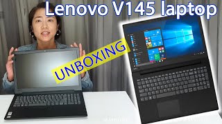 Unboxing Lenovo V145 Laptop 156quot HD AMD E29000 and starting it up for the first time in real time [upl. by Clary]