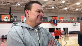 Northwestern pregame Illini coach Brad Underwood [upl. by Ecirtaed]