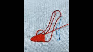 Beautiful 🤩 hand embroidery for beginners basic embroidery tutorials embroiderytutorial [upl. by Gnilrits749]