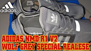 Review Adidas NMD R1 V2 Wolf Grey Special Realese [upl. by Budwig488]