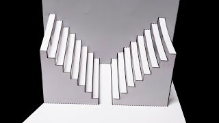 Super Easy Way To Make Kirigami Pop Up card  kirigami paper art Tutorialwith Template [upl. by Grosmark]