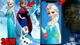 DO NOT CALL ELSA AND ANNA FROM DISNEYS FROZEN 2 AT 3AM THEY ANSWEREDItz emmanuel 3am [upl. by Lomasi]