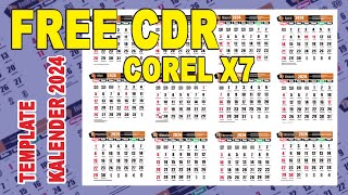 Template Kalender 2024  Free file cdr [upl. by Jeroma458]