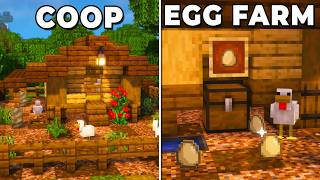 Minecraft Automatic Egg Farm  Chicken Coop Tutorial [upl. by Haneeja279]