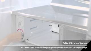 LG Water Purifying Refrigerator’s 3 tier filtration system [upl. by Ailla]