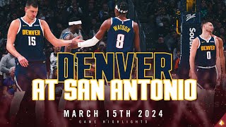 Denver Nuggets vs San Antonio Spurs Full Game Highlights 🎥 [upl. by Cavallaro480]