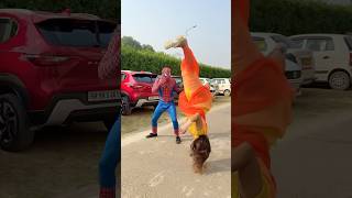 This is India bro😜 gymnast acrobatics action stunt viralshorts girlpower desi spiderman [upl. by Ainak]