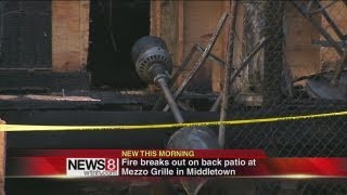 Fire outside Middletown restaurant [upl. by Ydderf]