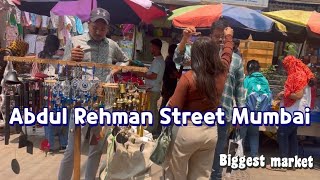 Abdul Rehman Street market Mumbai 2024  Crawford market Mumbai  QBRVLOGS [upl. by Mhoj]