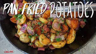 Delicious Pan Fried Potatoes  SAM THE COOKING GUY [upl. by Croydon]