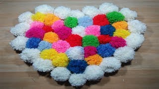 DIY Alfombra en forma de corazon Easy Easy [upl. by Khan]