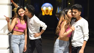 Romantic Kissing Prank On Cute Girls 😍 On Public Prank [upl. by Tillie]