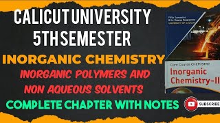 in organic polymers and non aqueous solventsinorganic chemistry5th semesterCalicut university [upl. by Mohun]