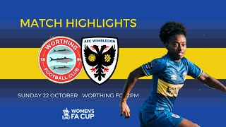 MATCH HIGHLIGHTS Worthing FC 2  3 AFC Wimbledon [upl. by Dawaj356]