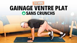 🔥 10 Min  GAINAGE VENTRE PLAT et ABDOS GAINÉS 🍫 Sans CRUNCHS ⛔ Maxime CABURET  FlashFitHome [upl. by Asiek759]