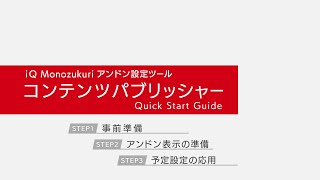 iQ Monozukuri アンドン設定ツール コンテンツパブリッシャー クイックスタートガイド [upl. by Kinnon588]