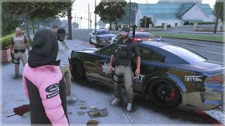 WHOLE PD Pulls Up to The Mandem Block and Chaos Ensues  Mandem NoPixel GTA RP [upl. by Marget464]