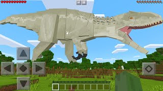 Dinosaur Gene Project MOD in Minecraft Pocket Edition [upl. by Madelyn]