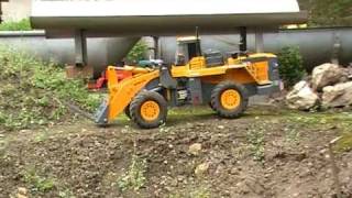 RC CONSTRUCTION EQUIPMENT HEAVY RC WHEEL LOADER BIG RC CONSTRUCKTION ZONE RC LIVE ACTION TOYS [upl. by Ayatahs]