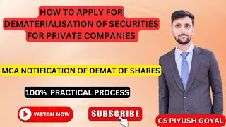 Dematerialization of Shares of Private company  Dematerialization of shares [upl. by Notxarb739]