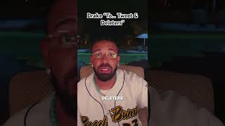 Drake addresses the Tweet and Deleters memes hiphop rap hiphop funnyvideo [upl. by Gosney882]