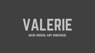 Mark Ronson  Valerie Version Revisited feat Amy Winehouse Lyrics [upl. by Boonie26]