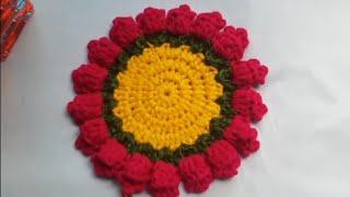 Crochet coaster  crochet glass mat [upl. by Pigeon]