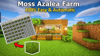 Minecraft EASY AUTOMATIC Moss Azalea Farm 120  Stepbystep Guide [upl. by Krongold874]