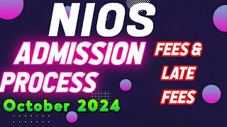 nios admission process  fees stream 1 amp stream 2 kya hai  last date of admission 2024  class10 [upl. by Arnold73]