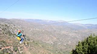 Zip wire Comares  Tirolina Comares [upl. by Aihsekat]