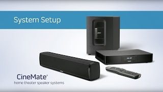 Bose CineMate Home Theater Speaker Systems  System Setup [upl. by Berry455]