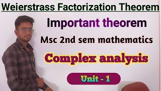 Weierstrass Factorization Theorem  Complex analysis Msc 2sem Important questions [upl. by Aokek]