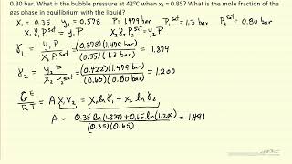 NonIdeal Solution Modelled by the Margules Equation [upl. by Nhojleahcim7]